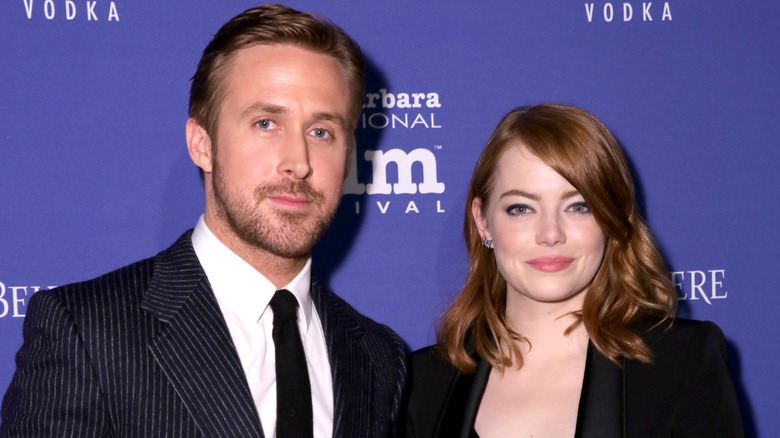 Ryan Gosling and Ema Stone on the red carpet