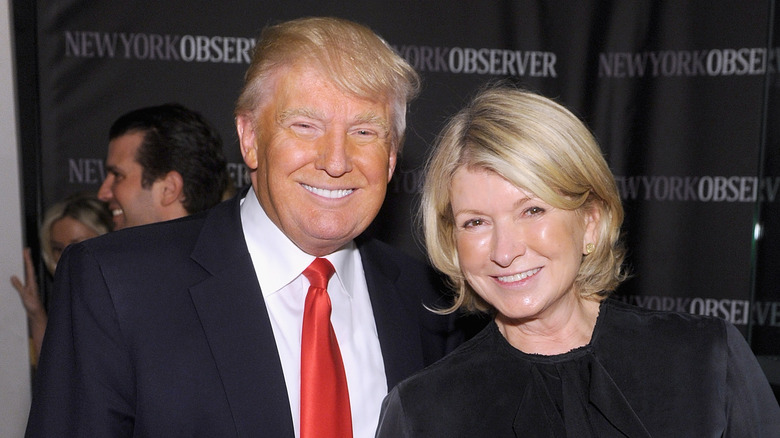 Donald Trump and Martha Stewart posing