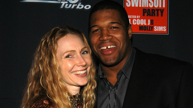 Michael Strahan and Jean Muggli smiling