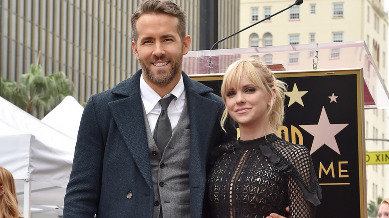 Anna Faris and Ryan Reynolds on his Hollywood Walk of Fame star ceremony