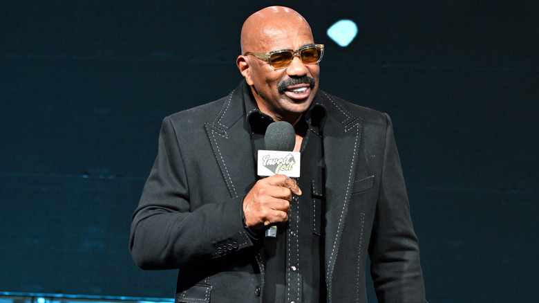 Steve Harvey at a speaking engagement