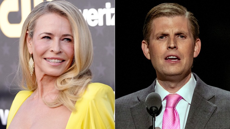 Split image of Chelsea Handler and Eric Trump 