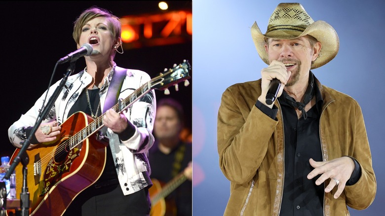 Split image: Natalie Maines and Toby Keith