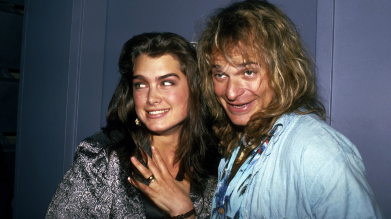 Brooke Shields and David Lee Roth smiling