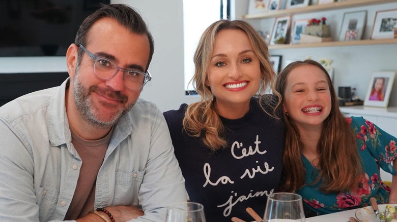 Giada De Laurentiis, her boyfriend Shane and daughter.