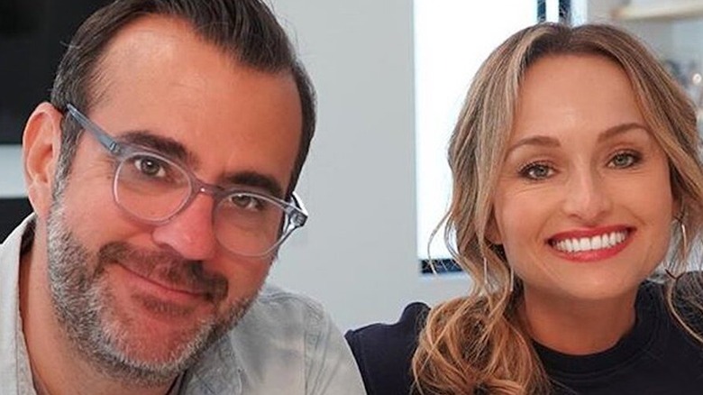 Shane Farley smiles with Giada De Laurentiis