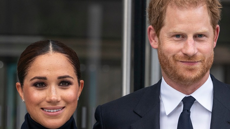 Meghan Markle and Prince Harry smiling 