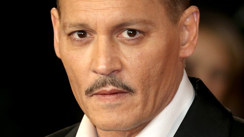 Johnny Depp with moustache 