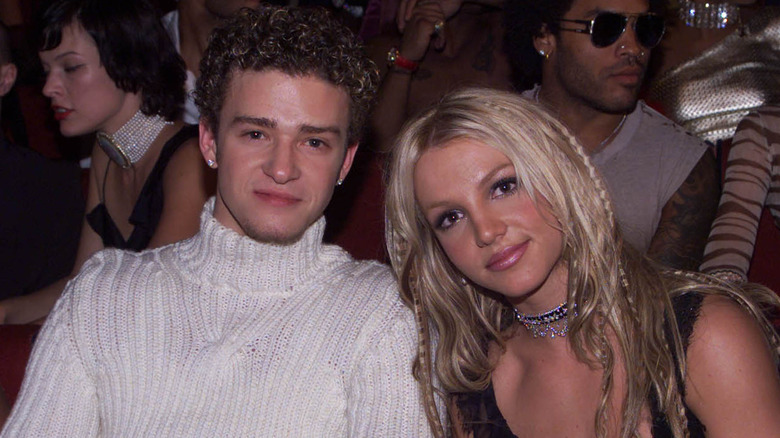 Britney Spears and Justin Timberlake in turtleneck