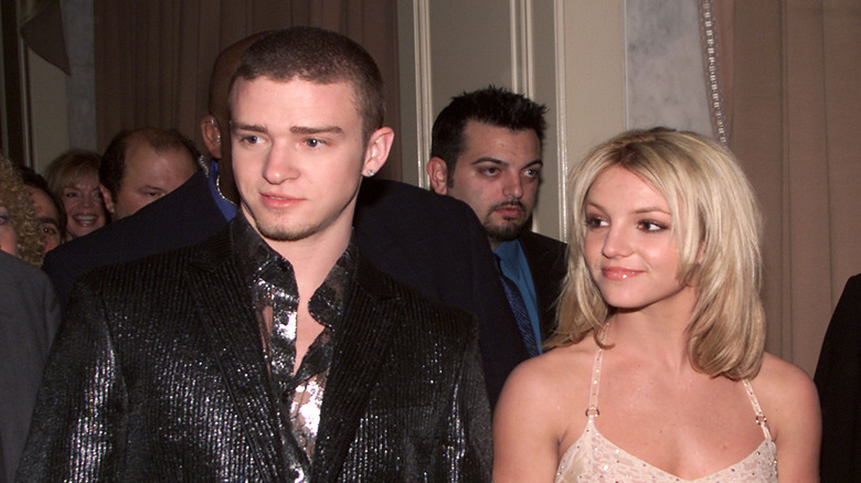 Britney Spears and Justin Timberlake in sequin jacket