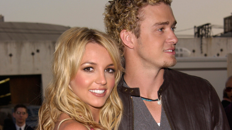 Britney Spears with Justin Timberlake in goatee