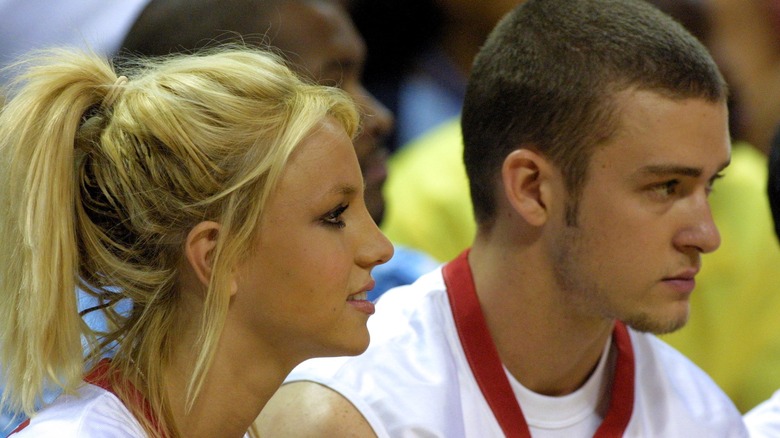 Britney Spears and Justin Timberlake matching jerseys