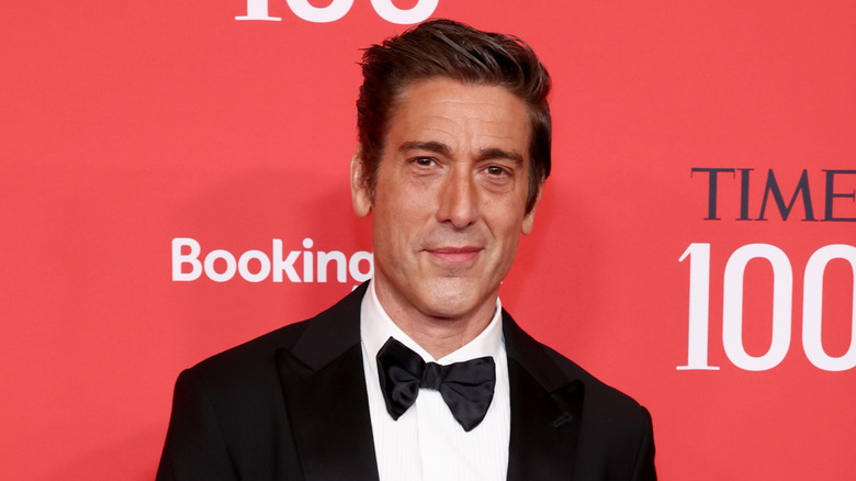 David Muir in a tux posing at the 2025 TIME100 Gala