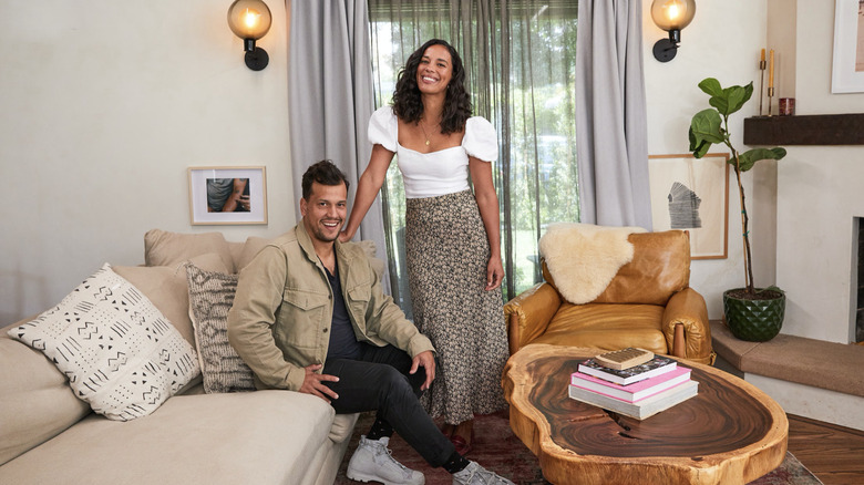 Abner Ramirez and Amanda Sudano at home 