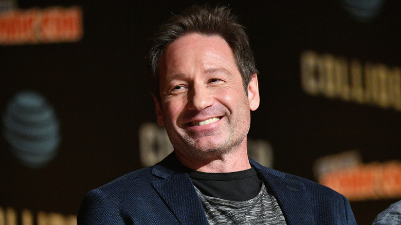 David Duchovny smiling at The X-Files panel