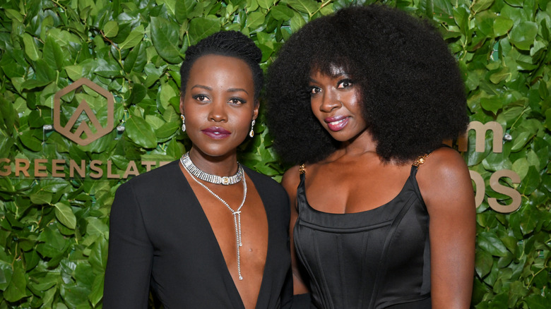Lupita Nyong'o and Danai Gurira posing at an event