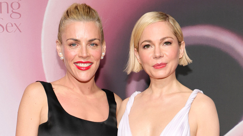 Michelle Williams and Busy Philipps posing together
