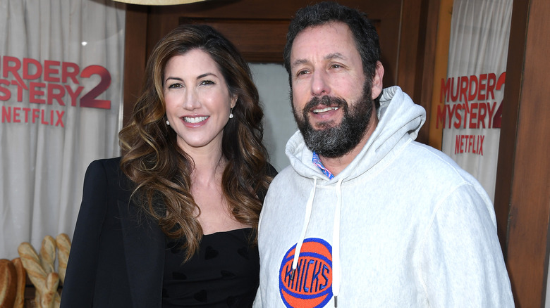 Jackie and Adam Sandler at movie premiere 