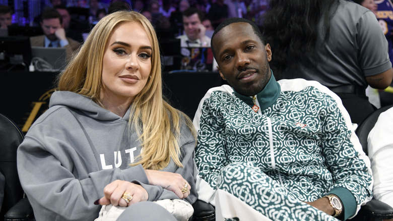 Adele and Rich Paul posing