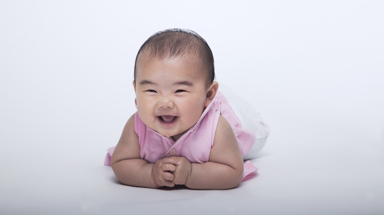 Baby laughing