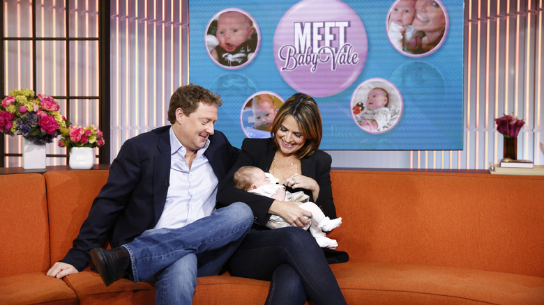 Savanna Guthrie and Mike Feldman with their firstborn Vale