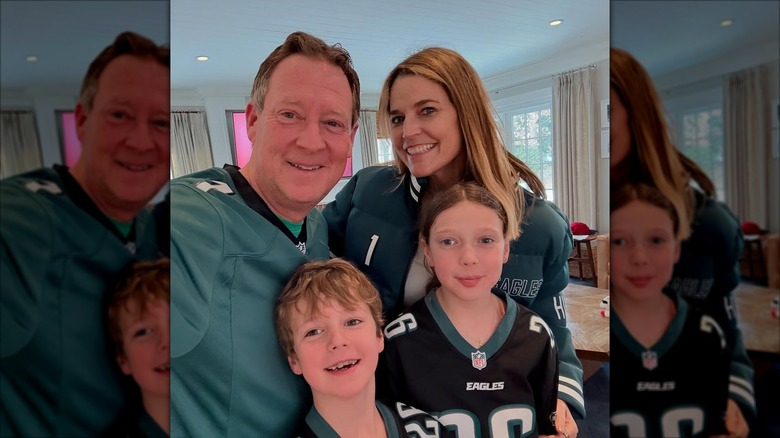 Mike Feldman and Savannah Guthrie with their kids Charles and Vale