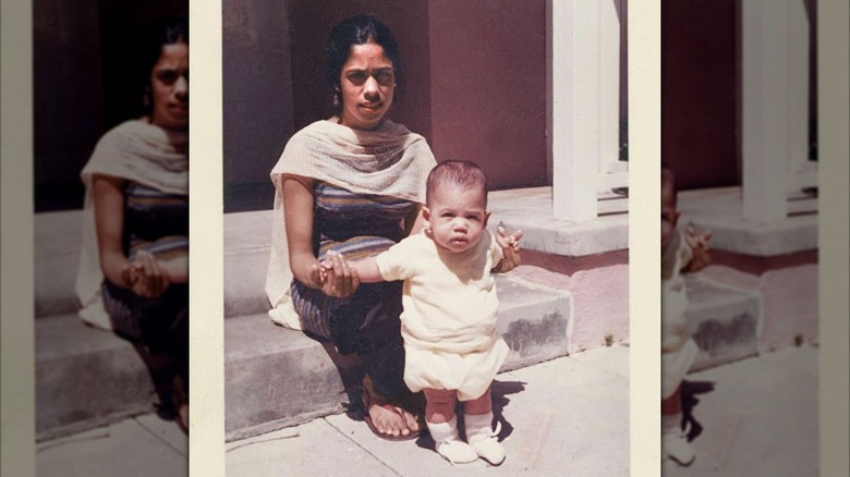 Throwback photo of Kamala Harris as a baby with her mother, Shyamala G. Harris