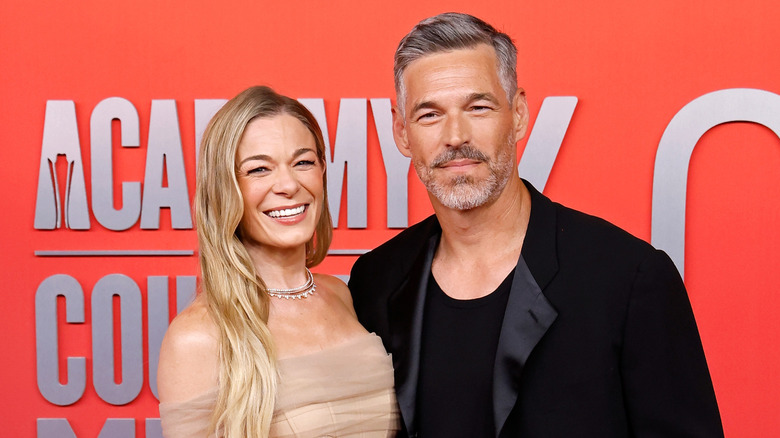 LeAnn Rimes and Eddie Cibrian attend the 2025 Academy of Country Music Awards at Omni Frisco Hotel at The Star on May 08, 2025 in Frisco, Texas.