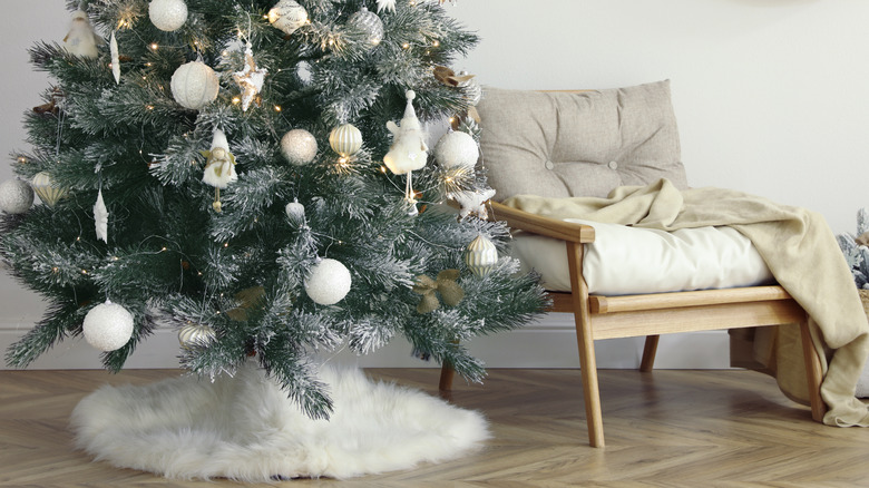 Christmas tree and chair