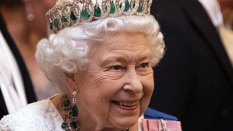 Queen Elizabeth smiling