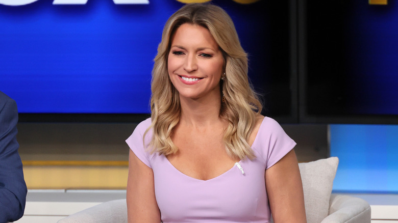 Ainsley Earhardt on the set