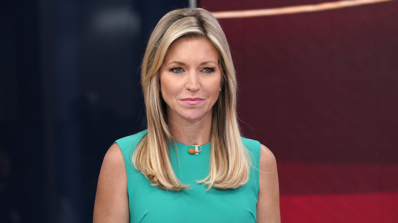 Ainsley Earhardt on set
