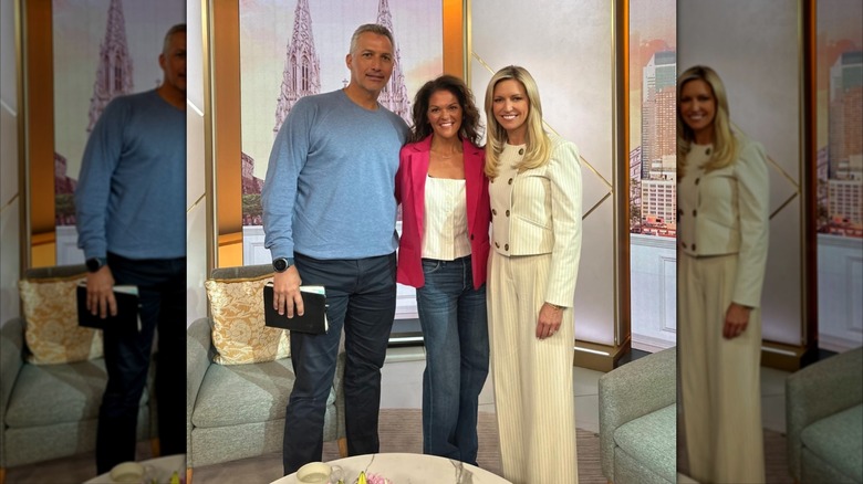 Andy and Laura Pettitte posing with Ainsley Earhardt