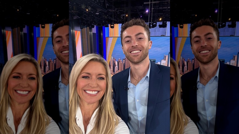 Selife of Ainsley Earhardt and young man in suit