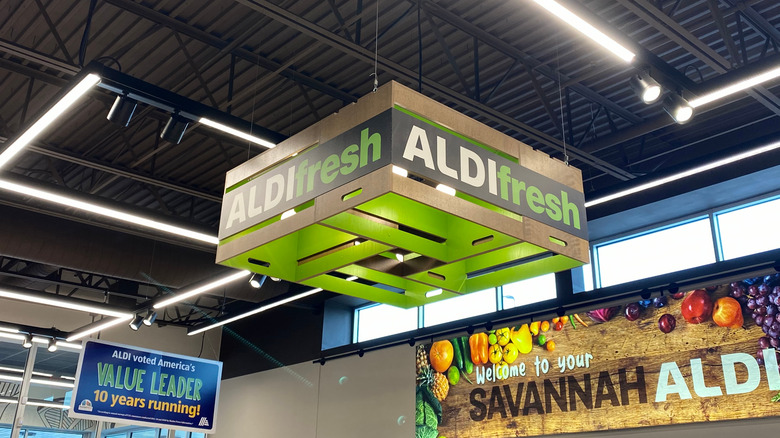 Inside of Aldi grocery store