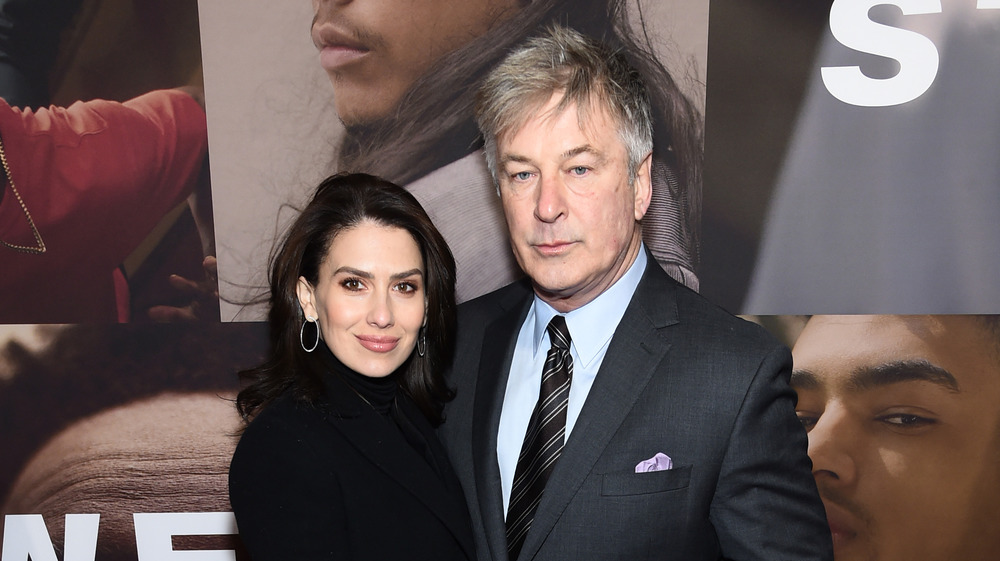 Alec and Hilaria Baldwin posing