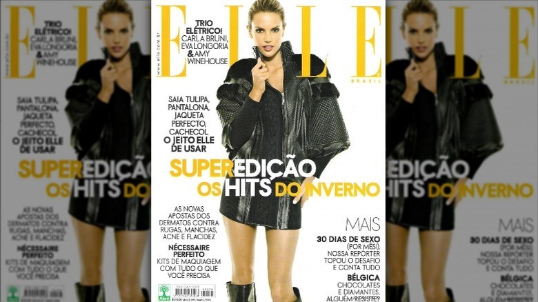 Alessandra Ambrosio on the cover of ELLE