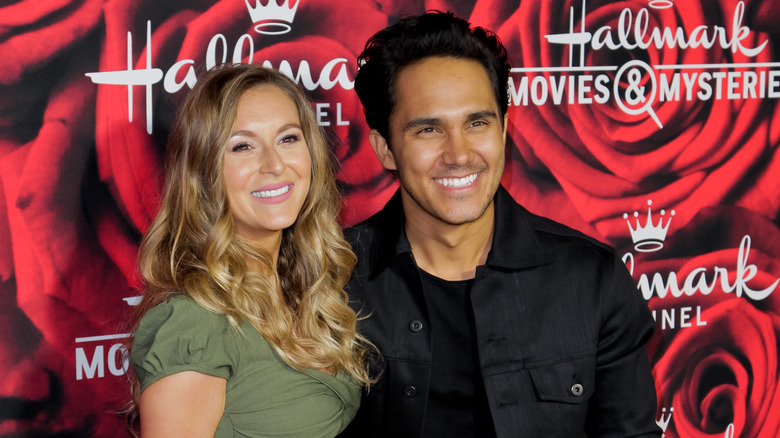 Alexa and Carlos PenaVega on Hallmark red carpet