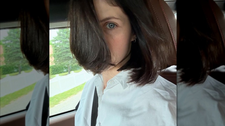 She traded her long tresses for a sleek bob