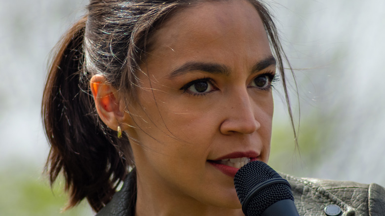 Alexandria Ocasio-Cortez in Queens, New York