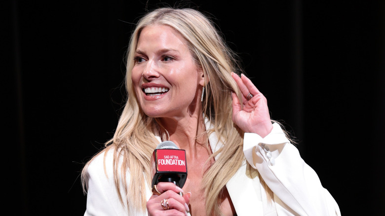 Ali Larter smiling while speaking onstage at the SAG-AFTRA Foundation's Conversations in April 2026