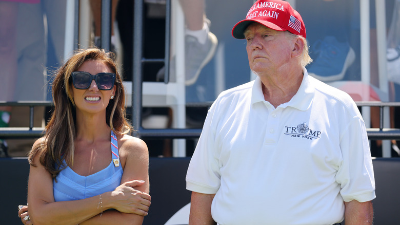 Donald Trump and Alina Habba at the  LIV Golf Invitational﻿