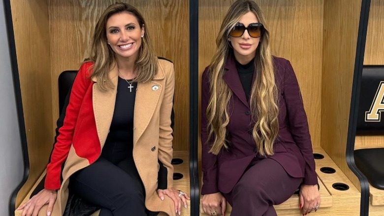 Alina Habba and Siggy Flicker pose together in the locker rooms at West Point (2025)