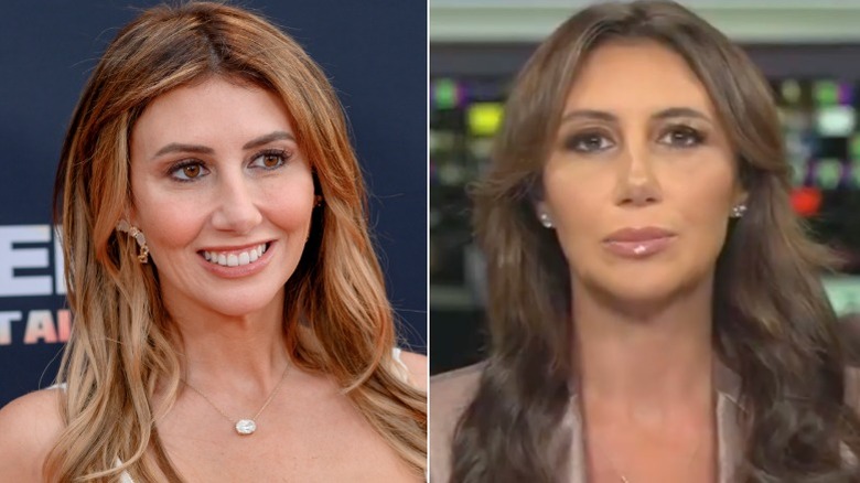 Alina Habba smirking during an interview with Fox News