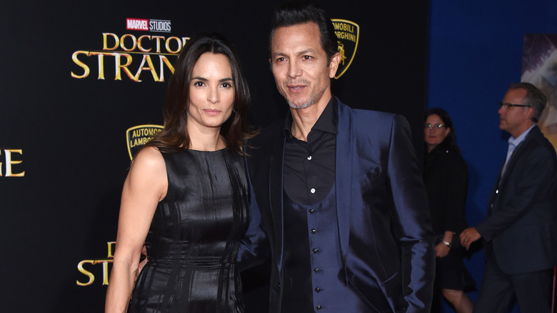 Talisa Soto and Benjamin Bratt at the premiere of "Doctor Strange"