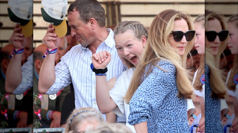 Peter Phillips and Harriet Phillips with his daughter