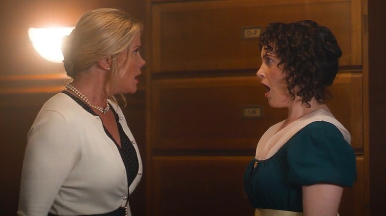 Alison Sweeney and Kendra Anderson (as Jane Austen) in "Love & Jane"