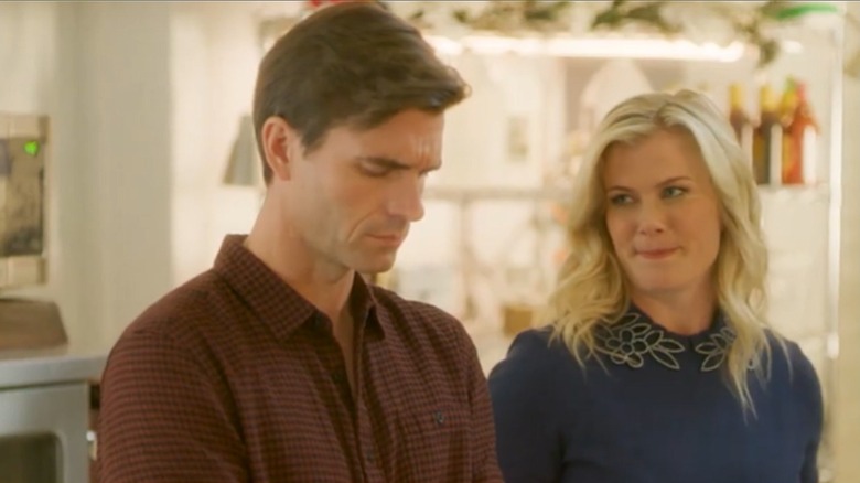 Alison Sweeney and Lucas Bryant (Jack) in "Time for You to Come Home for Christmas"
