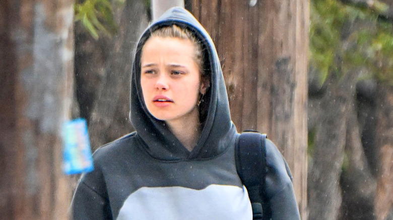 Shiloh Jolie walking in Studio City, California