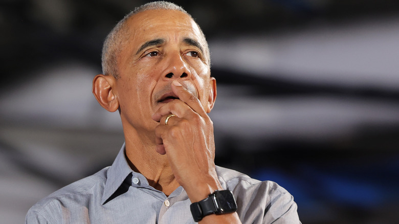 Barack Obama at a get-out-and-vote rally, October 2024
